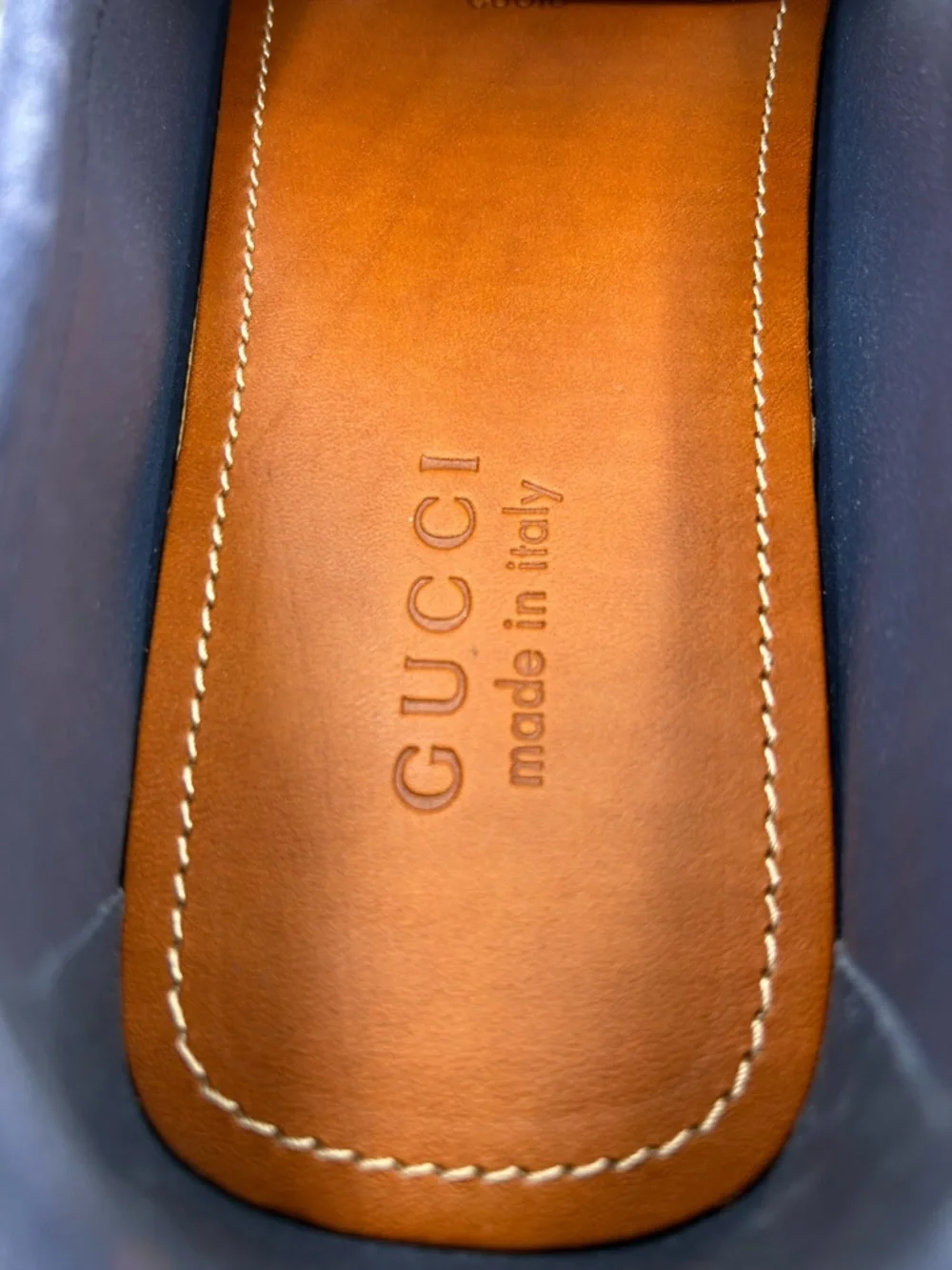 Men's Gucci, GG embossed suede Driver loafers size 11 fits 11.5 US made in Italy